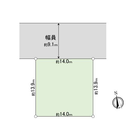 取手市西1丁目 土地 区画図 取手市西1丁目 土地 区画図