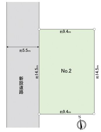 我孫子市高野山 土地 2区画 区画図 我孫子市高野山 土地 2区画 区画図
