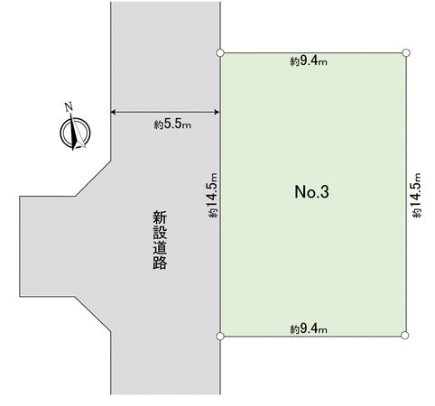 我孫子市高野山 土地 3区画 区画図 我孫子市高野山 土地 3区画 区画図