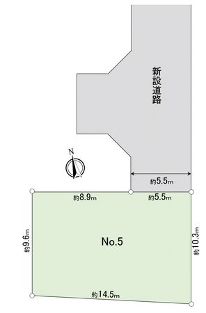 我孫子市高野山 土地 5区画 区画図 我孫子市高野山 土地 5区画 区画図