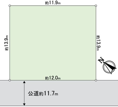 柏市布施新町2丁目 土地 区画図