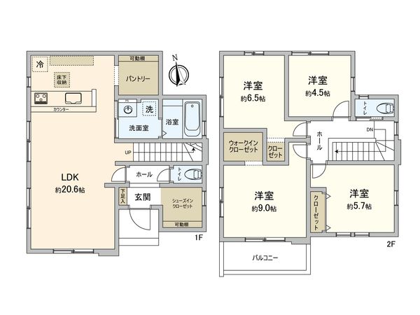 取手市井野台2丁目 新築戸建 14号棟 間取図(平面図)