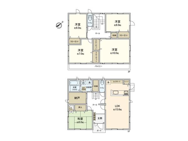 取手市桜が丘1丁目 戸建 間取図(平面図)
