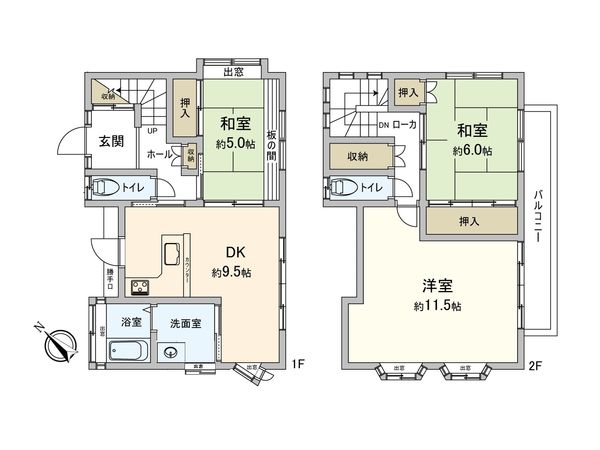 龍ケ崎市松葉4丁目 戸建 間取図(平面図)