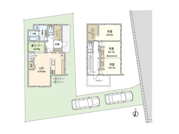 取手市井野 戸建 間取図(平面図) 間取図(平面図)