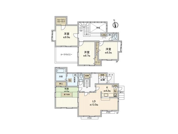 守谷市美園1丁目 戸建 間取図(平面図) 守谷市美園1丁目 戸建 間取図(平面図)