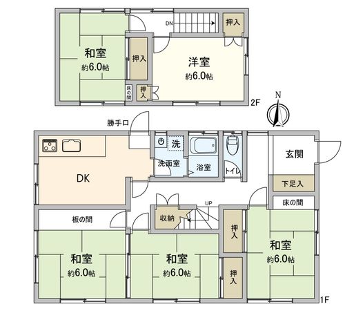 取手市白山1丁目 戸建 間取図(平面図)