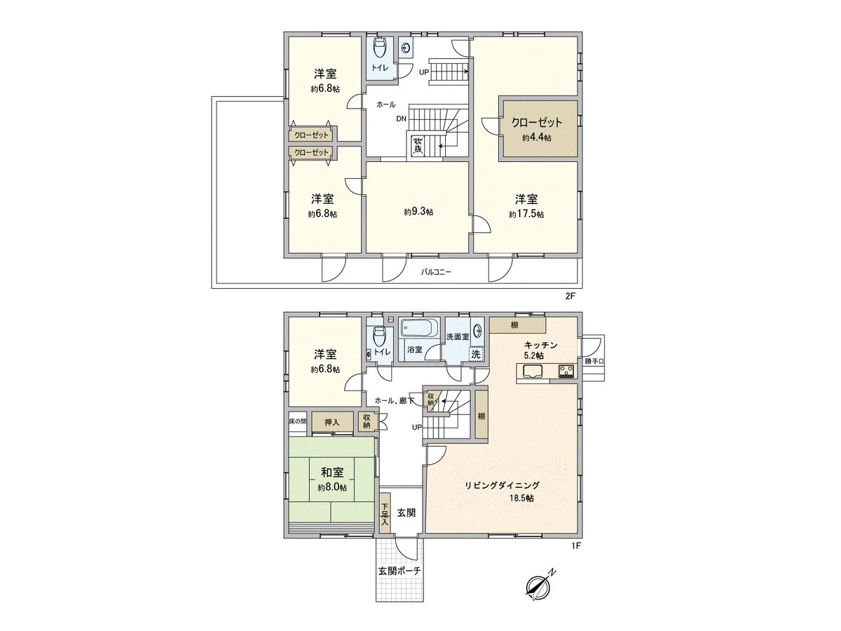 取手市光風台2丁目 戸建 間取図(平面図) 間取図(平面図)