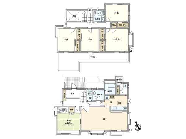 我孫子市久寺家2丁目 戸建 間取図(平面図) 我孫子市久寺家2丁目 戸建 間取図(平面図)
