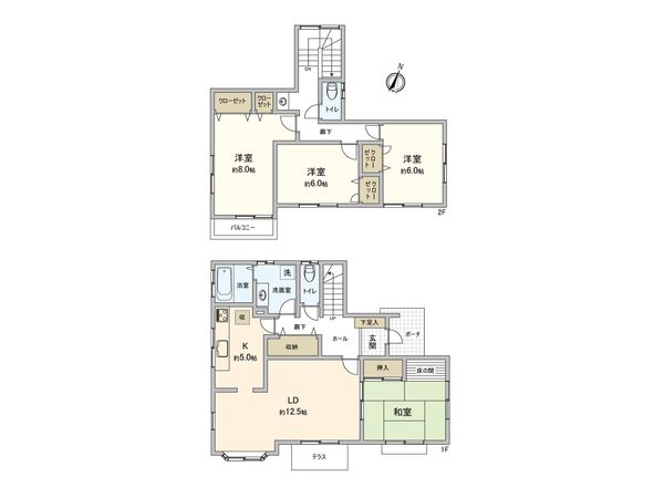 龍ケ崎市長山4丁目 戸建 間取図(平面図) 龍ケ崎市長山4丁目 戸建 間取図(平面図)