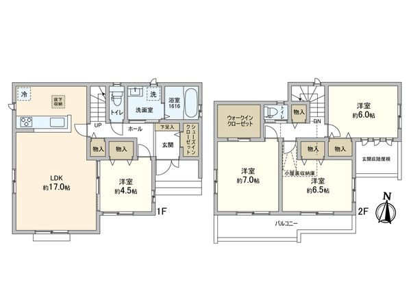 我孫子市並木6丁目 新築戸建 Ⅱ-2号棟 間取図