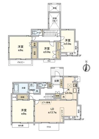 守谷市みずき野3丁目 戸建 間取図(平面図)