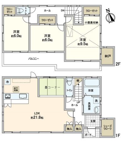 我孫子市並木9丁目 戸建 間取図(平面図) 我孫子市並木9丁目 戸建 間取図(平面図)