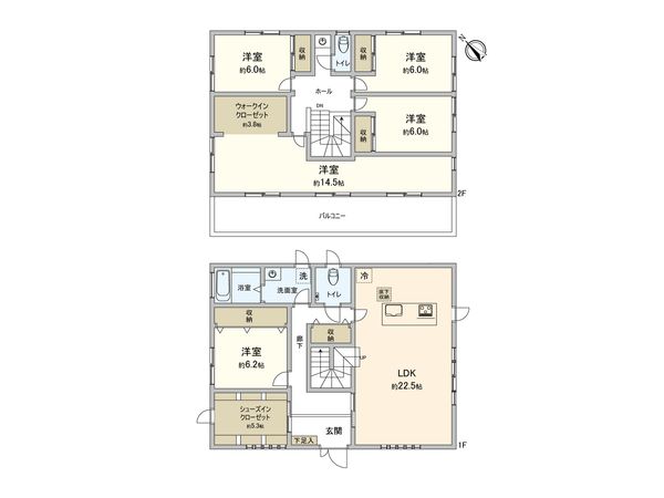 取手市桜が丘1丁目 戸建 間取図(平面図) 取手市桜が丘1丁目 戸建 間取図(平面図)