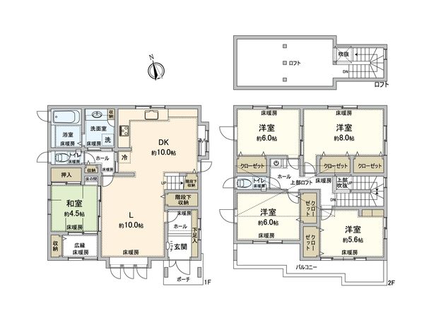 取手市西1丁目 戸建 間取図(平面図) 取手市西1丁目 戸建 間取図(平面図)