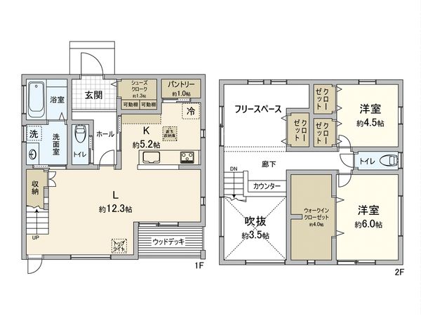 取手市ゆめみ野2丁目 戸建 間取図(平面図) 取手市ゆめみ野2丁目 戸建 間取図(平面図)