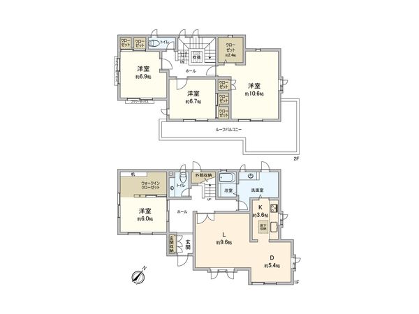 守谷市松ケ丘2丁目 戸建 間取図(平面図) 守谷市松ケ丘2丁目 戸建 間取図(平面図)