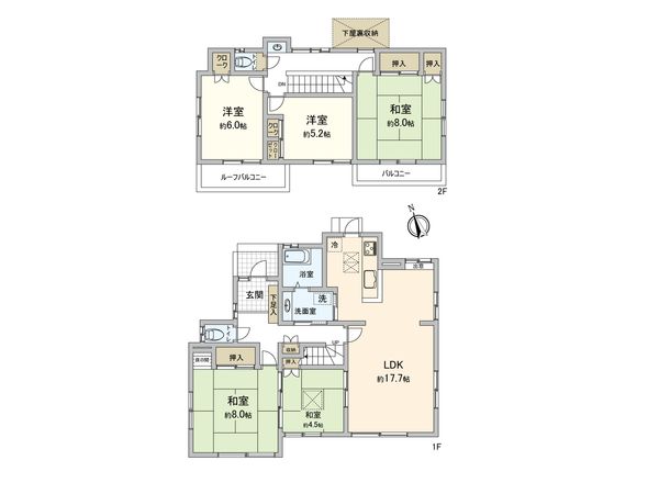 守谷市みずき野2丁目 戸建 間取図(平面図) 守谷市みずき野2丁目 戸建 間取図(平面図)