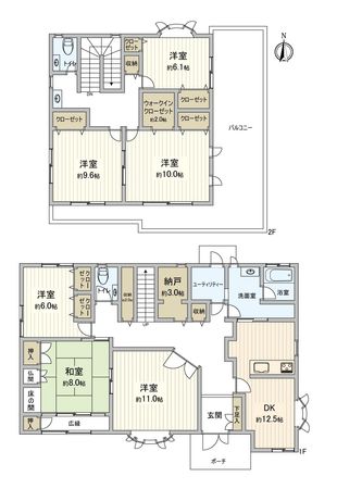 龍ケ崎市中根台2丁目 戸建 間取図(平面図) 龍ケ崎市中根台2丁目 戸建 間取図(平面図)