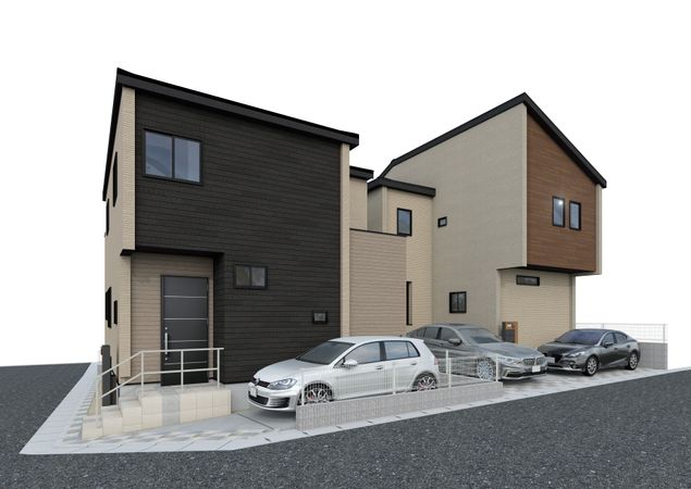 我孫子市青山台1丁目 新築戸建 1号棟 外観パース図