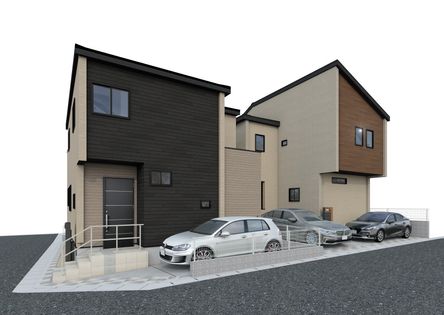 我孫子市青山台1丁目 新築戸建 1号棟 外観パース図