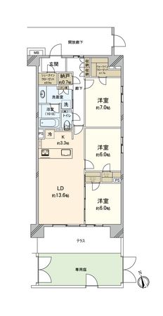 ハイムスイート新守谷 間取図(平面図) ハイムスイート新守谷 間取図(平面図)