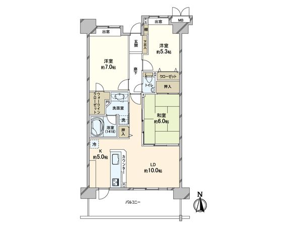 ロータリーパレス我孫子 間取図(平面図) ロータリーパレス我孫子 間取図(平面図)