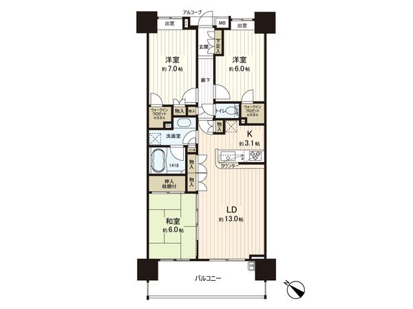 リーデンススクエア我孫子 間取図(平面図) リーデンススクエア我孫子 間取図(平面図)