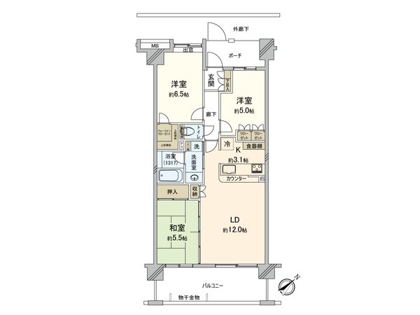 サンクレイドル守谷 間取図(平面図) 間取図(平面図)