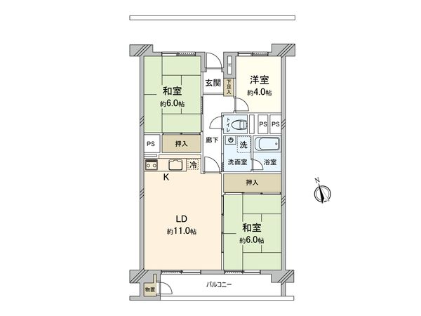 取手中央タウン 高層住宅C棟 間取図(平面図) 取手中央タウン 高層住宅C棟 間取図(平面図)