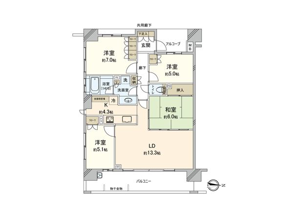 パークシティ我孫子 間取図(平面図) 間取図(平面図)