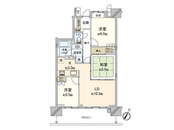 ライオンズ守谷駅前プレミアム 間取図(平面図) 間取図(平面図)