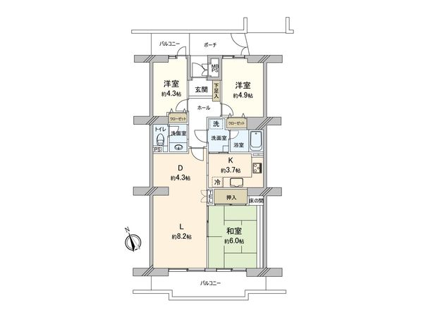 取手中央タウン 間取図(平面図)