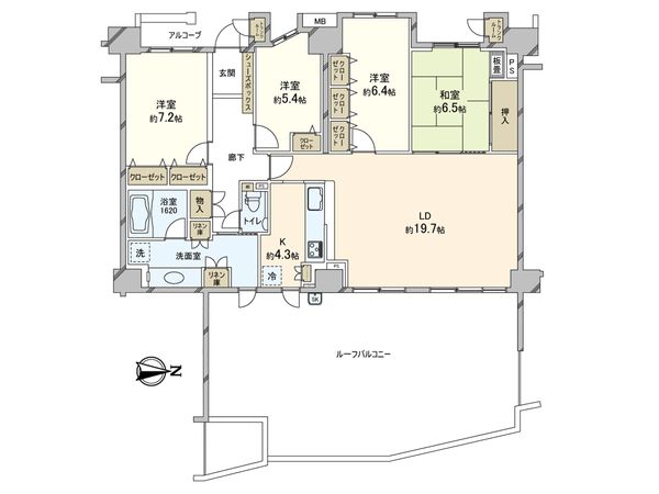 シティアB棟 間取図(平面図) シティアB棟 間取図(平面図)