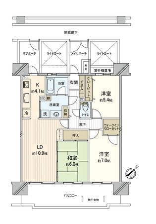 ベルメゾン我孫子 間取図(平面図) ベルメゾン我孫子 間取図(平面図)