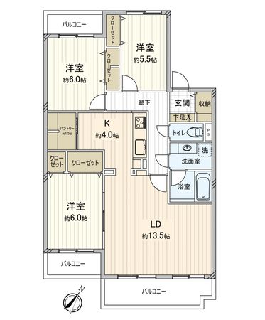 パシフィック我孫子グリーンタウン 間取図(平面図) パシフィック我孫子グリーンタウン 間取図(平面図)