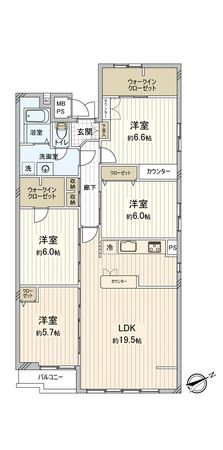 ハイマート天王台 B棟 間取図(平面図)