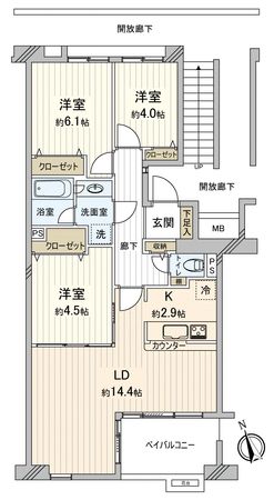 エステ・スクエア北柏 弐番館 間取図(平面図) エステ・スクエア北柏 弐番館 間取図(平面図)