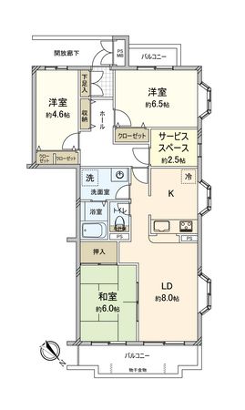 キャッスルマンション佐貫 間取図(平面図) キャッスルマンション佐貫 間取図(平面図)
