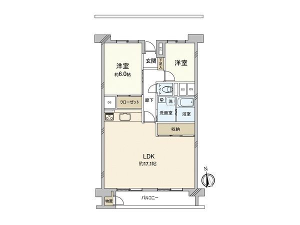 取手中央タウン高層住宅 B棟 間取図(平面図)
