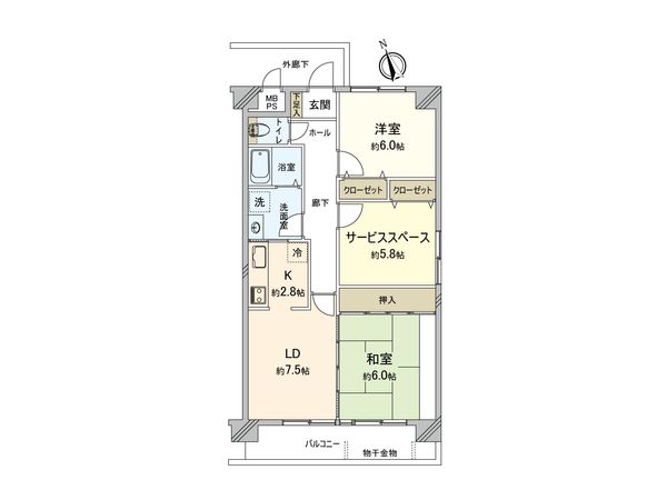 リーベスト取手 間取図(平面図) リーベスト取手 間取図(平面図)