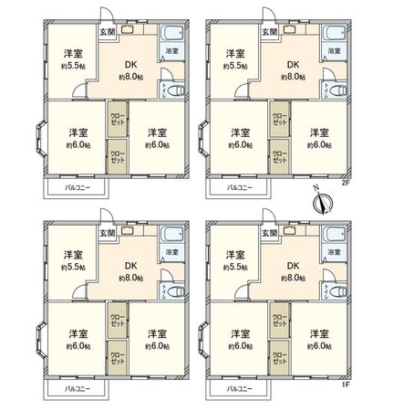 取手市戸頭9丁目 アパート 間取図(平面図)