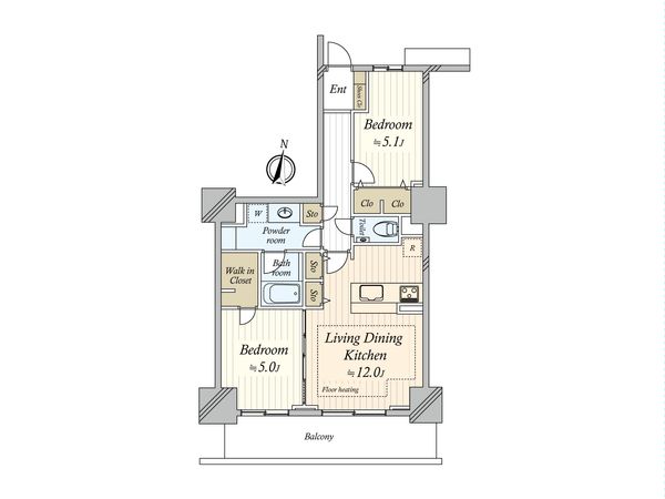 プライムパークス品川シーサイドザ・タワー 間取図(平面図)