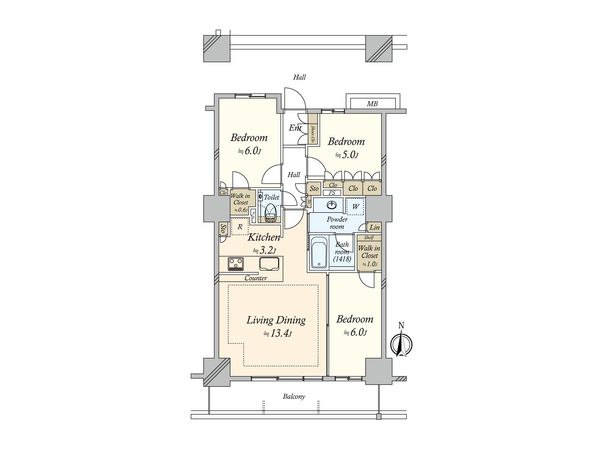 プライムパークス品川シーサイドザ・タワー 間取図(平面図) プライムパークス品川シーサイドザ・タワー 間取図(平面図)