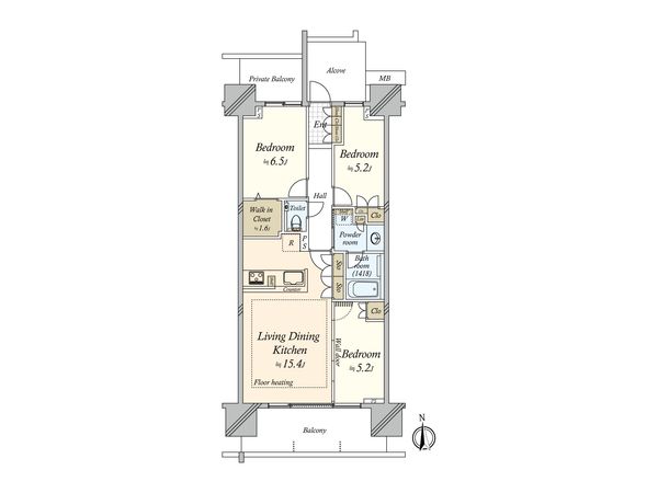 グランドメゾン品川シーサイドの杜 間取図(平面図) グランドメゾン品川シーサイドの杜 間取図(平面図)