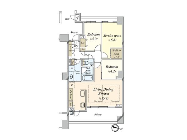 アールブラン大井町ミュゼ 間取図(平面図) 間取図(平面図)