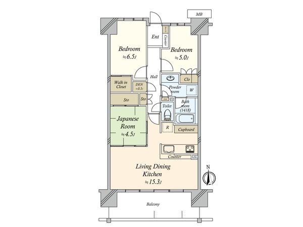 オーベルグランディオ品川勝島 間取図(平面図) 間取図(平面図)