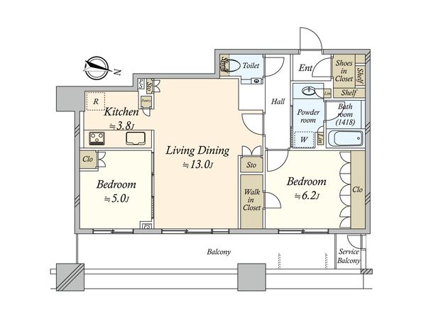 ブリリア大井町ラヴィアンタワー 間取図(平面図)