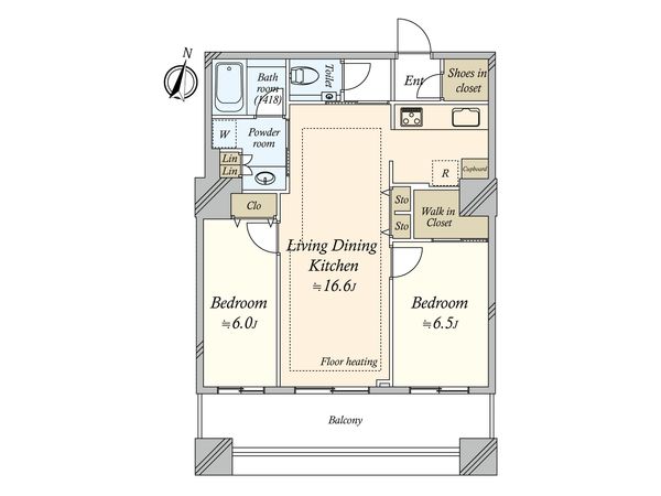ブリリア大井町ラヴィアンタワー 間取図(平面図)