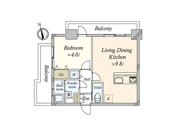モナーク大井 間取図(平面図)
